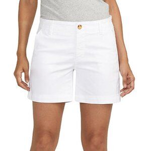 NWT Jag Jeans Fabric Dyed Chino Mid Rise Shorts In White
